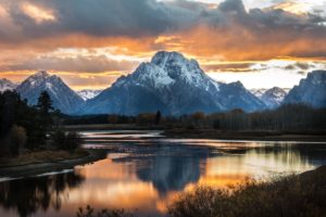 Jackson Hole, Wyoming - Mount Moran from Oxbow Bend