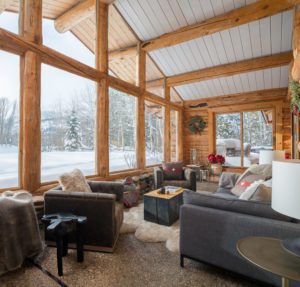 Jackson Hole Living Room in Winter